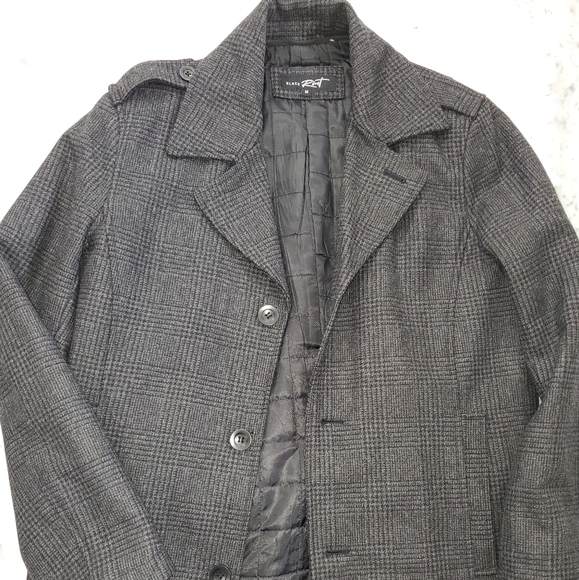 Mens Mwdium Black Rivet coat - Picture 1 of 7